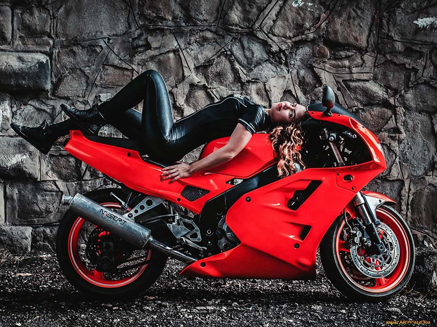 Beautiful girl Beautiful girls and motorcycles in Malabo