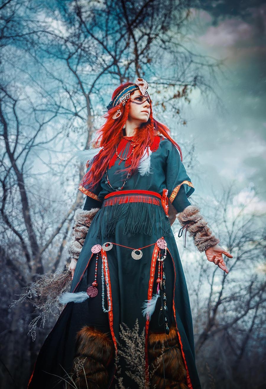 Girls in Slavic costumes underwear in Malabo