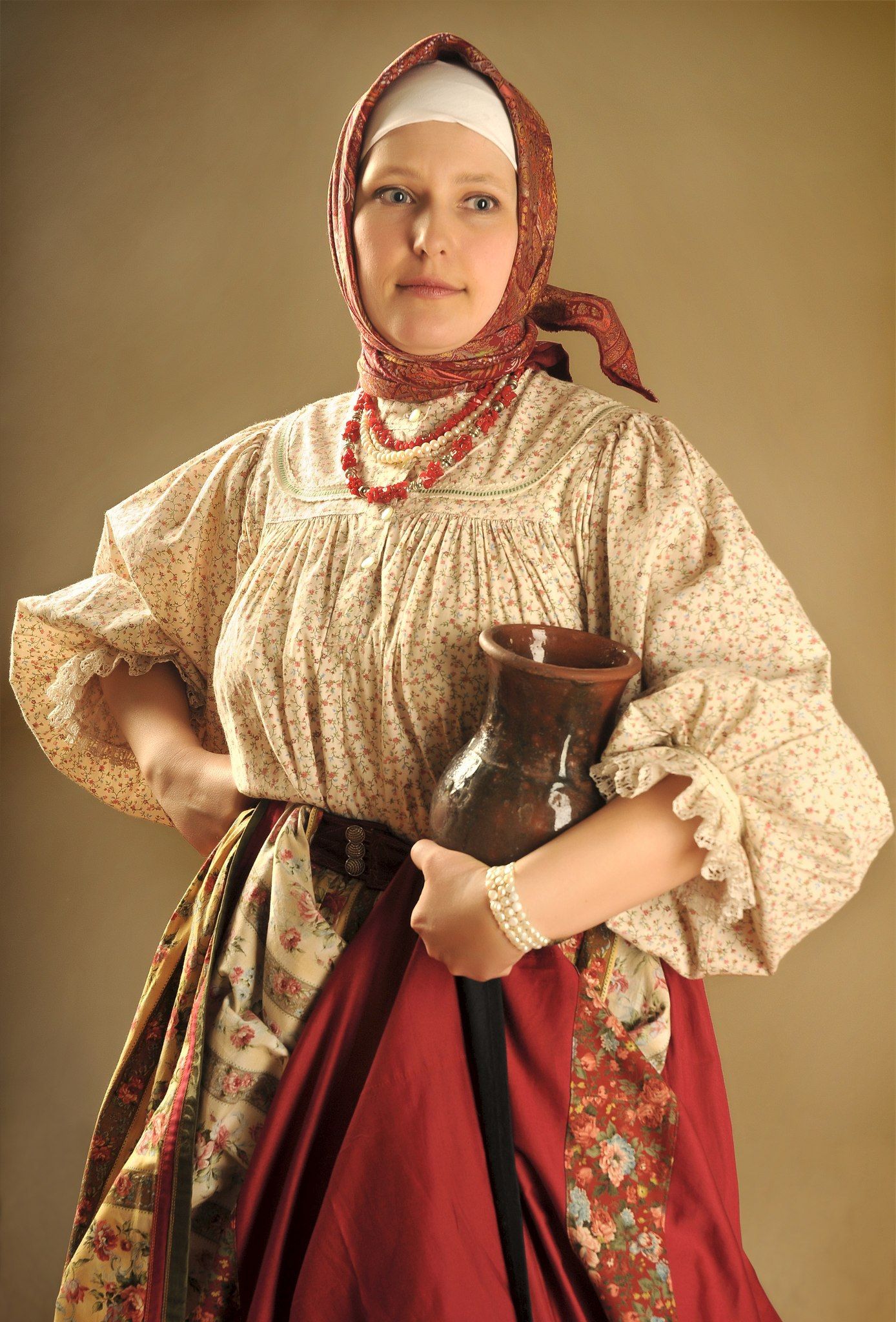 Girls in Slavic costumes in Malabo