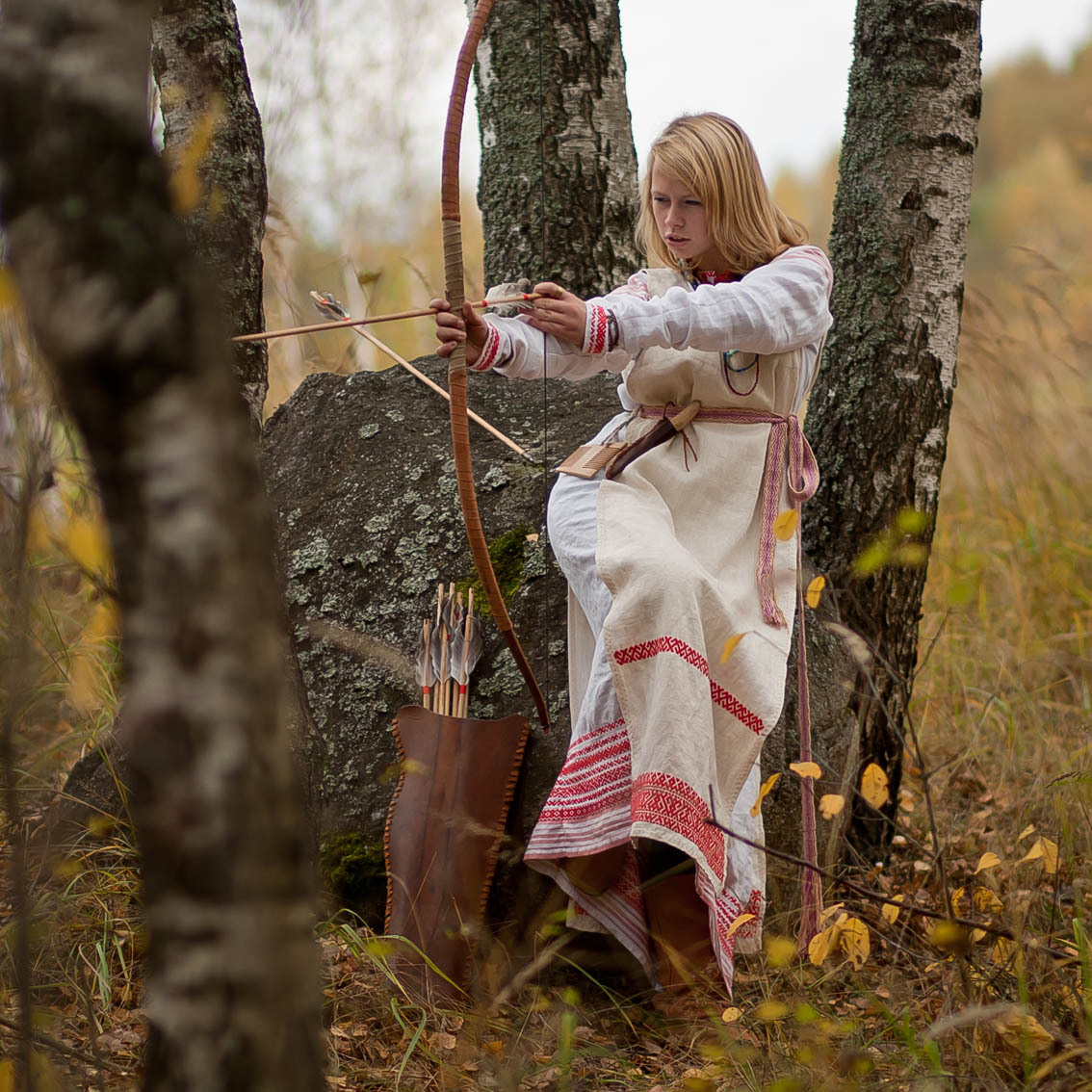 Sexy photo Girls in Slavic costumes in Malabo